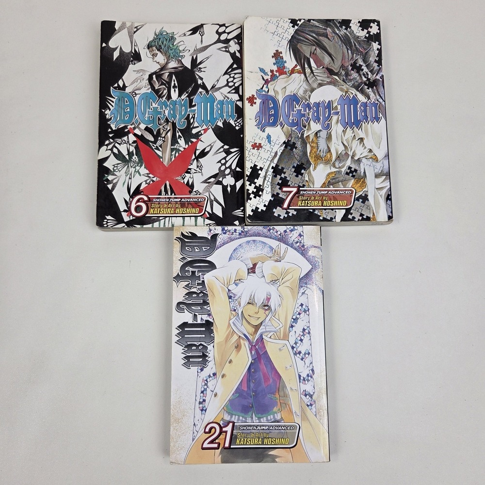 D Gray Man D. Gray-Man Manga 3 Book Lot Vol 6 7 21 Katsura Hoshino